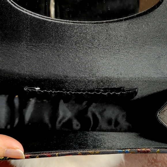 Vintage Floral Asian Flair Satin Evening Bag - Picture 8 of 12